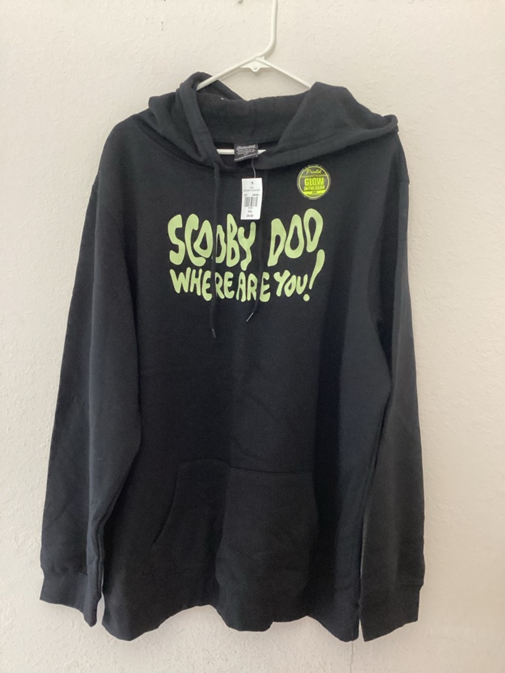 Scooby Doo "Where Are You!" Black Glow Hoodie